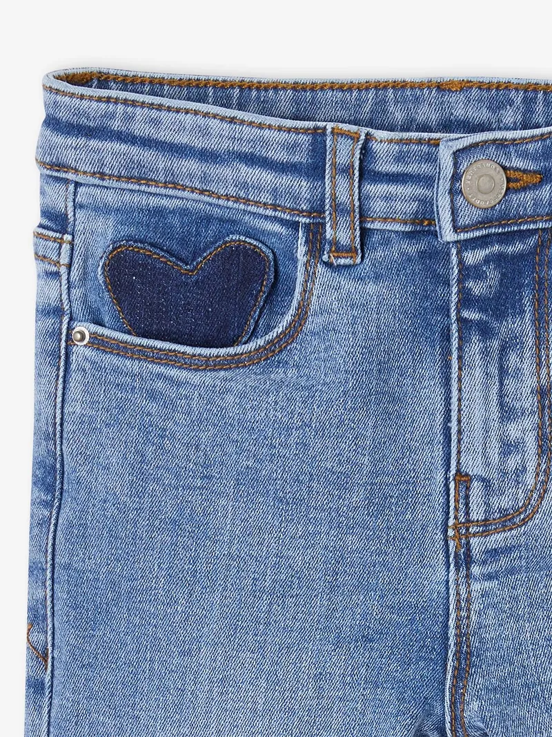 Vertbaudet Mädchen Slim-Jeans, Mittelblau, – Produktbild 3 von 3