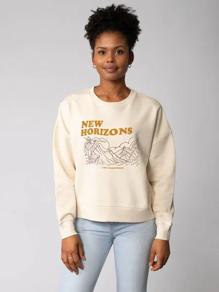 watapparel watapparel Sweatshirt Frauen New horizons are everywhere, Natural raw, – Produktbild 2 von 2