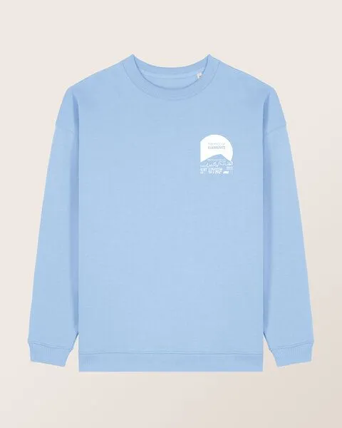 THE FACE OF ELEMENTS The Face of Elements Mount Fuji Sweatshirt aus 100% Bio-Baumwolle, Easy blue (blau), – Produktbild 4 von 4