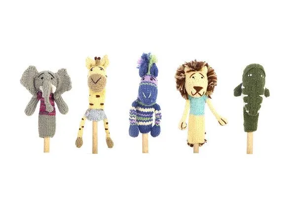 Gogo Olive Gogo Olive Fingerpuppen Tiere - Handgestrickt – Produktbild 2 von 8