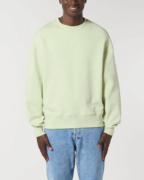 YTWOO YTWOO Lässiges Sweatshirt in Bio-Qualität, Pullover, Sweater, Unisex, Hellgrün, – Produktbild 2 von 4