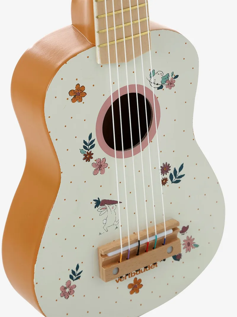 Vertbaudet Holz-Gitarre für Kleinkinder FSC®, Rosa, – Produktbild 3 von 4