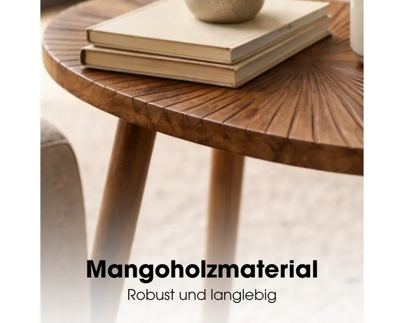 Mica Decorations Beistelltisch Mica Decorations Pomante Beistelltisch – Mangoholz, Braun, – Produktbild 5 von 8