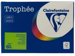 Clairefontaine 500 Blatt Clairfontaine Farbiges Kopierpapier "Trophee" 80 g/m², DIN A4, maigrün – Produktbild 1 von 1