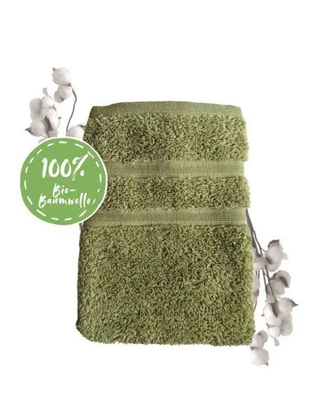 NATURAWALK NATURAWALK Handtuch aus 100% Bio-Baumwolle | Milano Deluxe, Grün, – Produktbild 2 von 2