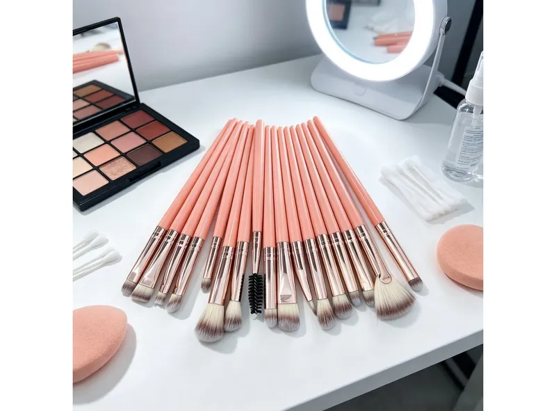 FANNOU Kosmetikpinsel-Set, 25 tlg., Schminkpinsel Kit, Makeup Foundation Brush Lidschatten Pinselset – Produktbild 5 von 5