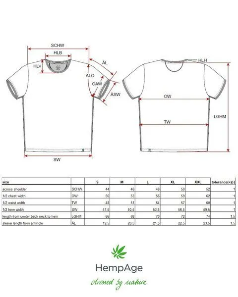 HempAge HempAge Herren T-Shirt Hanf/Biobaumwolle, Hibiscus(rosa), – Produktbild 3 von 3