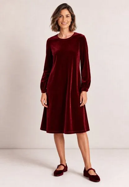 LANA Organic LANA Organic Samtkleid, Modell Isolde, Bordeaux, – Produktbild 2 von 4