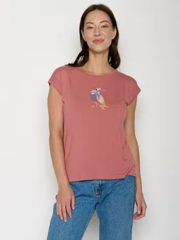 GreenBomb GREENBOMB Bird Look Timid - Lässiges Shirt aus LENZING TENCEL Mix / hochwertiger Print / Fair & Vegan – Produktbild 1 von 1