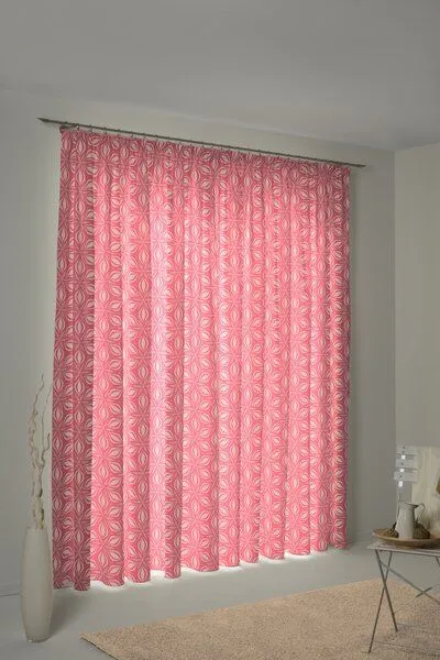 Nature by Adam Nature by Adam Vorhang aus 100% Bio-Baumwolle - Made in Germany - Retro Floret, Pink, – Produktbild 7 von 7