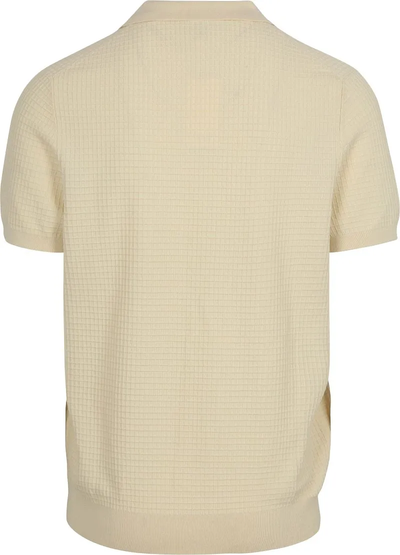 Profuomo Profuomo Poloshirt Riva Structure Ecru - Größe M, Beige, – Produktbild 1 von 4