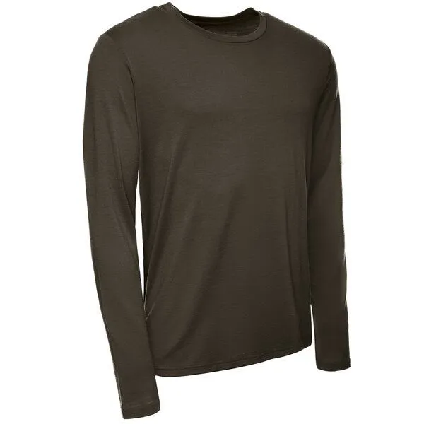 Kaipara - Merino Sportswear Kaipara - Merino Sportswear Herren Merino Shirt Langarm Regularfit 150, Olive, – Produktbild 2 von 2