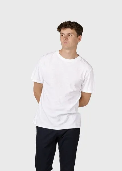 Klitmøller Collective Klitmøller Collective Strukturiertes T-Shirt Lauge, White, – Produktbild 4 von 4