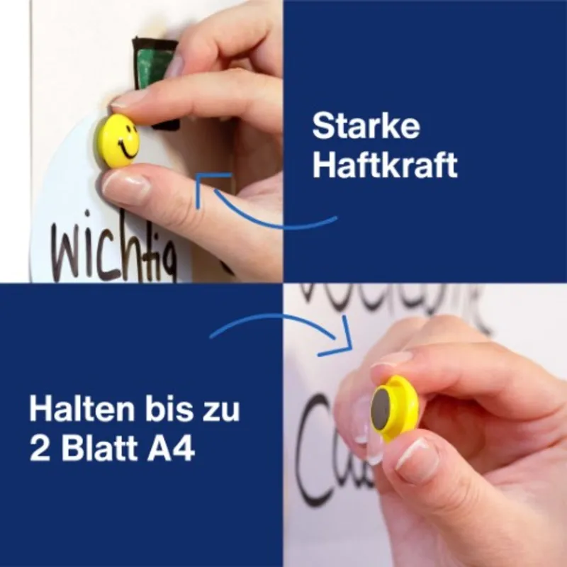 magnetoplan 8 magnetoplan Magnete 'Smiley' Ø 20 mm – Produktbild 1 von 3