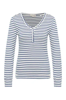 Tranquillo Jerseyshirt Silviee aus Tencel™ - stripes navy / XL – Produktbild 1 von 1