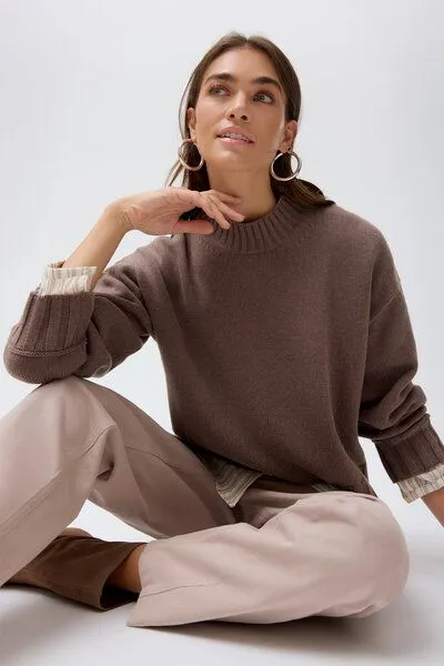 People Wear Organic People Wear Organic Strick Pullover, Natural, – Produktbild 4 von 4