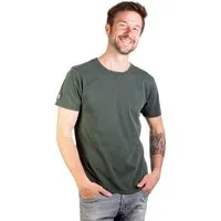 Life Tree Life-Tree Shirt aus Biobaumwolle für Herren "Basic" Stone Washed Green/Red/Blue – Produktbild 1 von 1