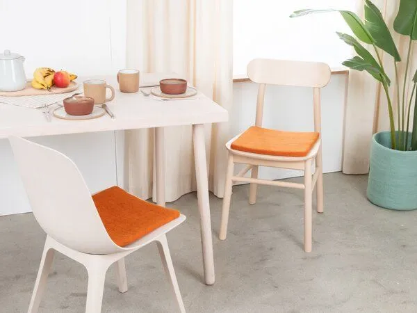 myfelt myfelt Flachfilz Sitzauflage (⌀ 36 cm, 36 x 36 cm), Orange (afra), – Produktbild 2 von 4