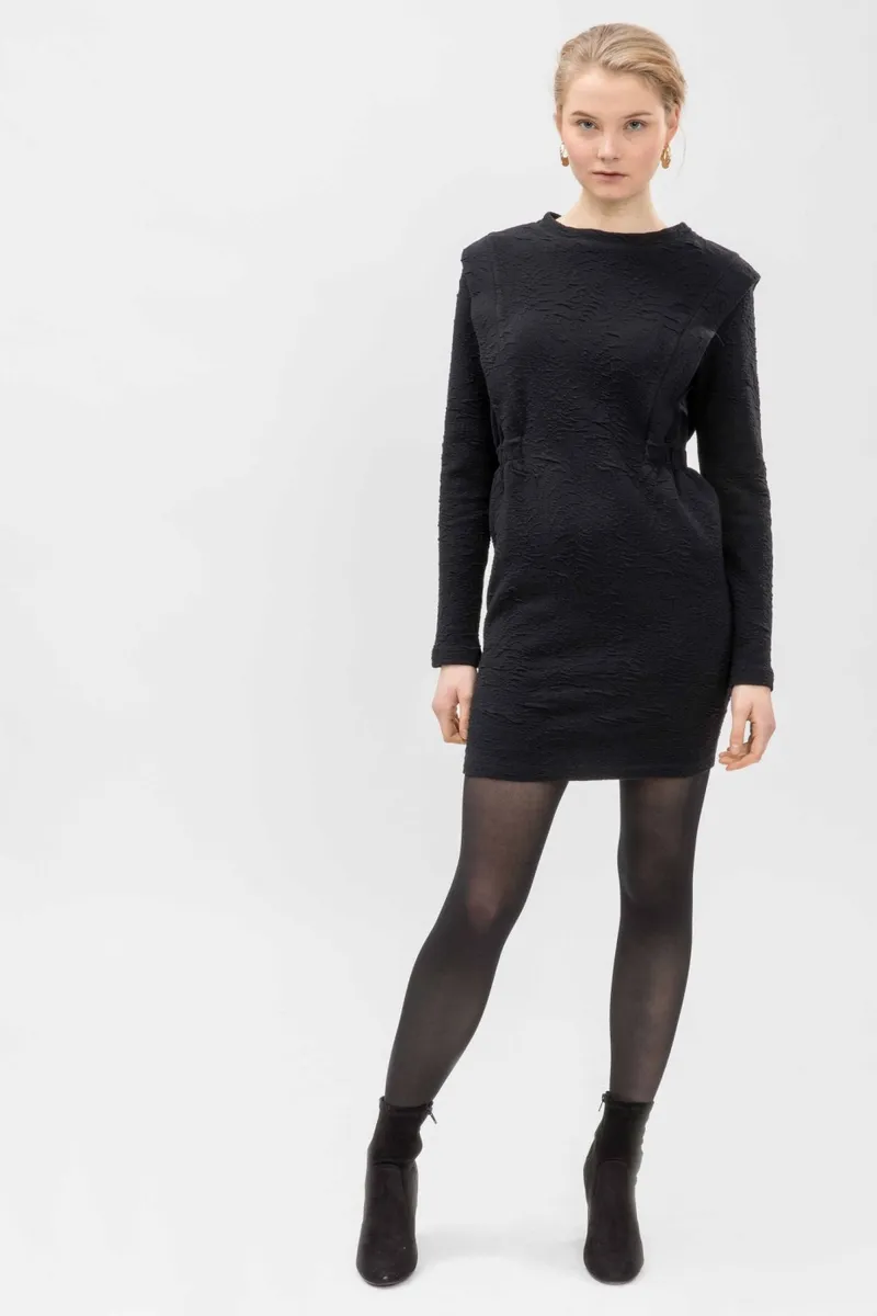 Lovjoi LOVJOI Damen vegan Mini Kleid Abelone Black, Schwarz, – Produktbild 2 von 2
