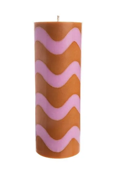 Tranquillo Tranquillo Stumpenkerze GLUMI WAVE, Wax039-orange, – Produktbild 2 von 4