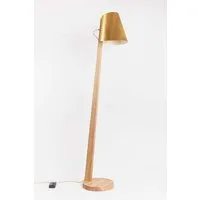 ALMUT von Wildheim ALMUT von Wildheim Handgemachte Stehlampe aus Eiche Lampenschirm aus Naturmaterialien, Ananasfasern (gold), – Produktbild 1 von 1