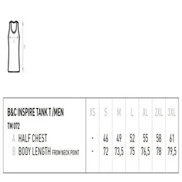 B&C Collection B&C Collection Inspire Plus Tank Top Herren – Produktbild 1 von 1