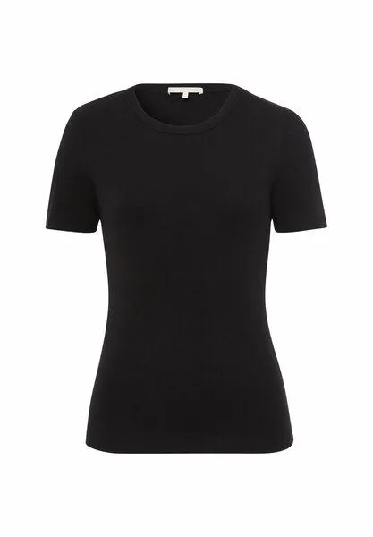 Les Lunes Les Lunes T-Shirt „Ryliee Shirt Rib“, Schwarz, – Produktbild 2 von 4