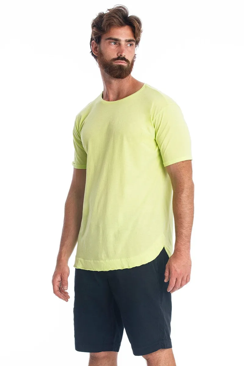 RAVENS VIEW IBIZA RAVENS VIEW IBIZA Herren vegan Tee Rick Curved Lime Gelb/Grün, Hellgrün, – Produktbild 2 von 2