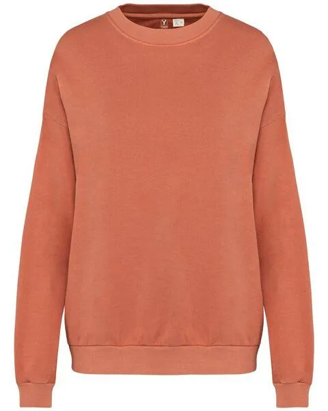 YTWOO YTWOO Unisex Oversized French Terry Sweatshirt aus 100% Bio-Baumwolle - Made in Portugal, Orange, – Produktbild 1 von 4