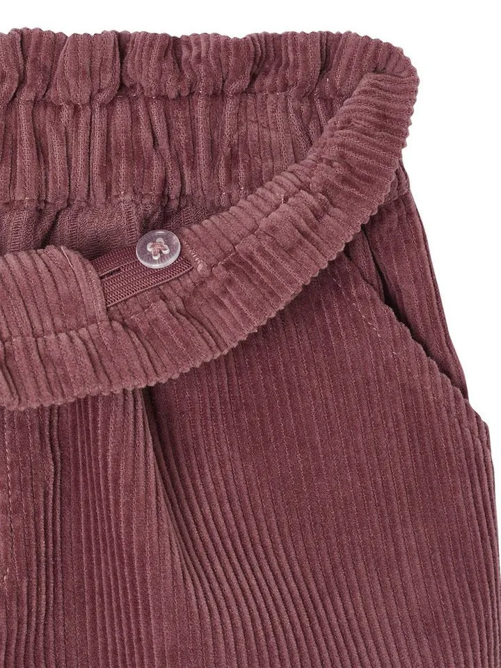 Vertbaudet Vertbaudet Shorts Mädchen Paperbag-Shorts aus Cord, Lila, – Produktbild 3 von 4