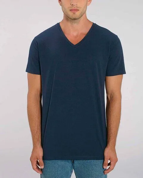 YTWOO YTWOO 3er Pack Herren T-Shirt mit V-Ausschnitt, Bio-Qualität, Navyblau, – Produktbild 3 von 4