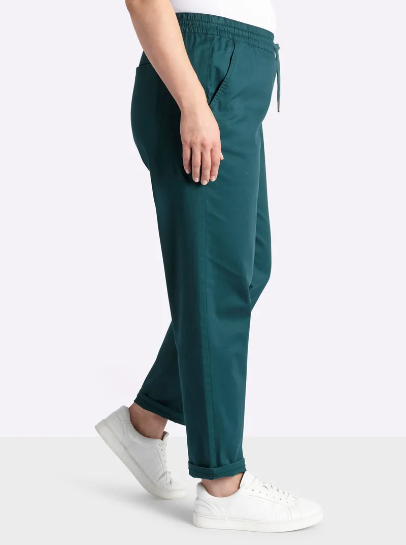 sheego Chinohose, Petrol, – Produktbild 2 von 2