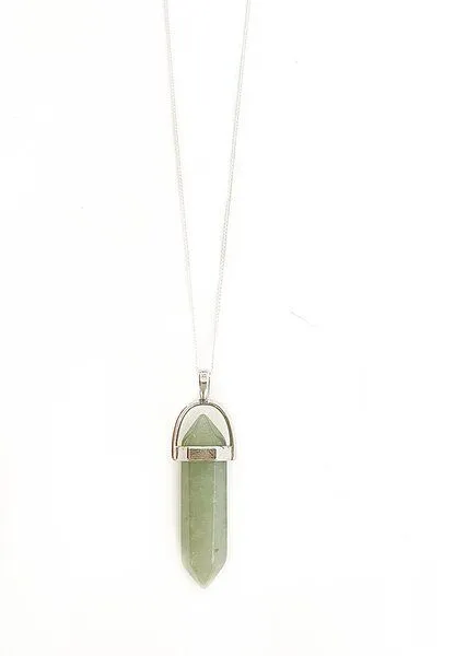 Crystal and Sage Aventurin Pendel Halskette versilbert von Crystal and Sage – Produktbild 1 von 1