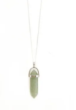 Crystal and Sage Aventurin Pendel Halskette versilbert von Crystal and Sage – Produktbild 1 von 1