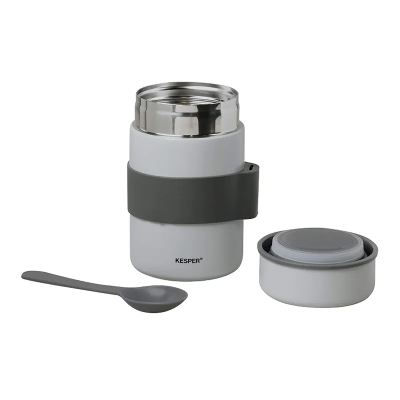 Kesper Thermobehälter mit Löffel, Grau, – Produktbild 2 von 4