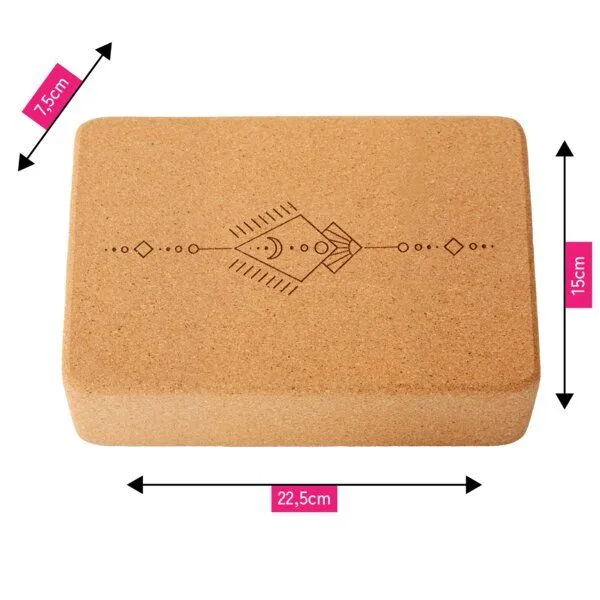 Divasya Divasya Yogablock "natural touch" aus Kork / mittlere Größe / abgerundete Ecken, Magic arrow, – Produktbild 2 von 3