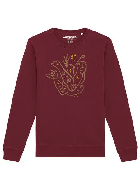 watapparel watapparel Sweatshirt Unisex Self love, Burgundy, – Produktbild 3 von 6