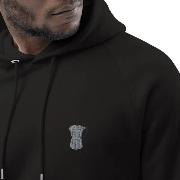 Coffee Fashion Coffee Fashion Espressokocher Bestickter Bio Baumwoll Hoodie, Schwarz, – Produktbild 1 von 4
