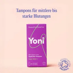 Yoni Yoni Tampons mit Applikator - 100 % Bio-Baumwolle – Produktbild 1 von 1