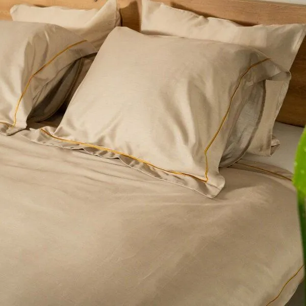 Kayori Kayori Arida Bettbezug Baumwollsatin, Sand, – Produktbild 2 von 4