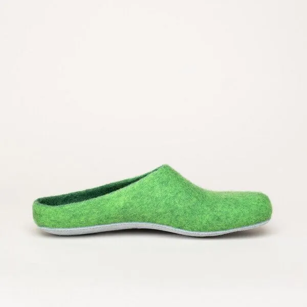 Magicfelt Magicfelt Filz-Hausschuh AP 701 aus 100% Merino-Wolle Pantoffeln für Damen & Herren mit Ledersohle, Hell-grün, – Produktbild 2 von 4