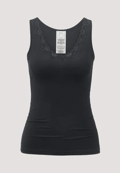 hessnatur hessnatur Tank Top PURE SENSE LACE aus TENCEL Modal, Schwarz, – Produktbild 4 von 4