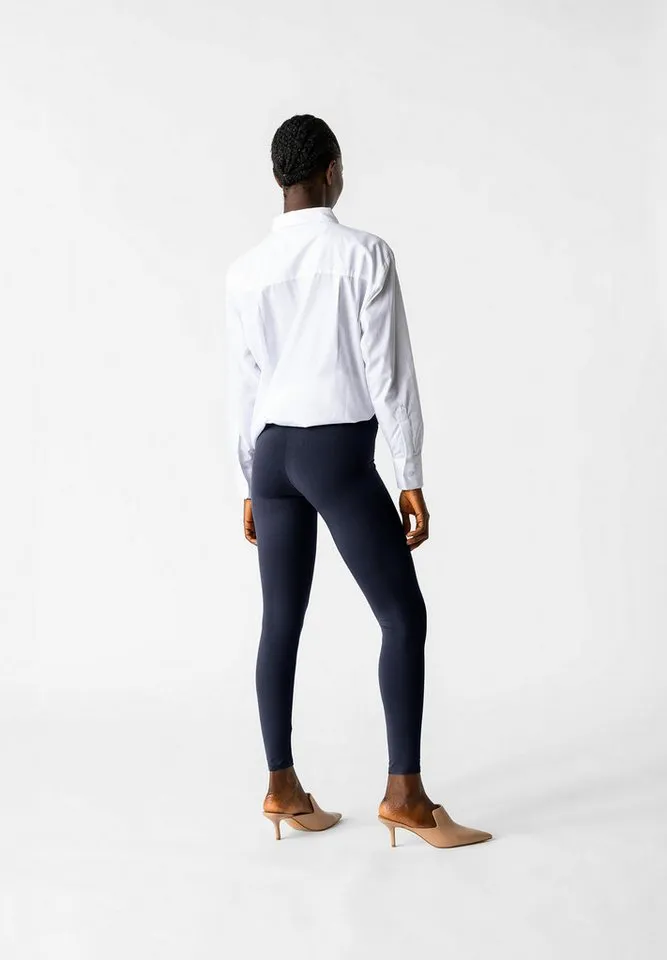 Les Lunes Les Lunes Leggings LUNA Bambusviskose, elastischer hoher Bund, bequem, vielseitig kombinierbar, Blau, – Produktbild 4 von 5