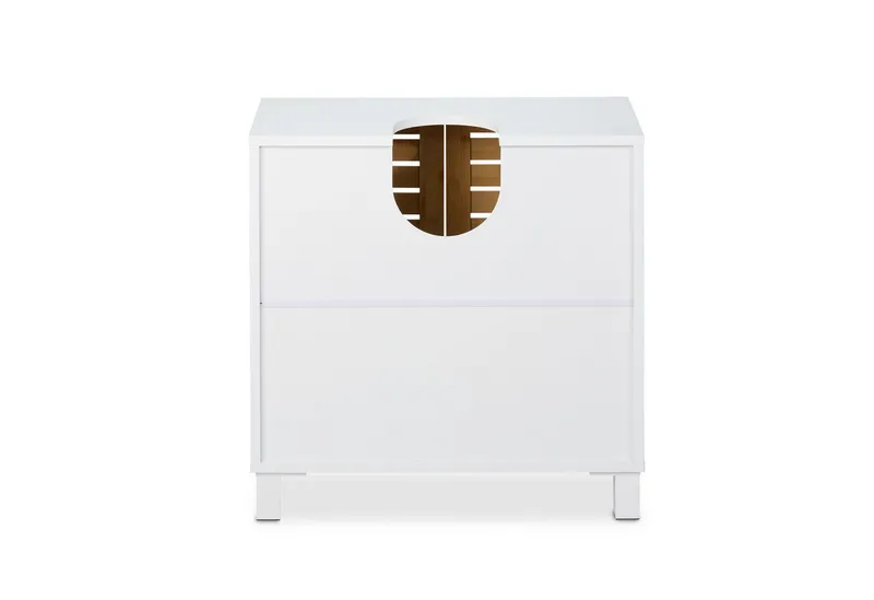 RELAXDAYS RELAXDAYS Waschbeckenunterschrank mit Bambus-Türen (1-St), Braun|weiß, – Produktbild 5 von 5