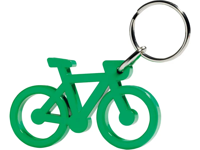 Schlüsselanhänger "Fahrrad" inkl. 1-farbigem Aufdruck, grün Vollton – Produktbild 1 von 1