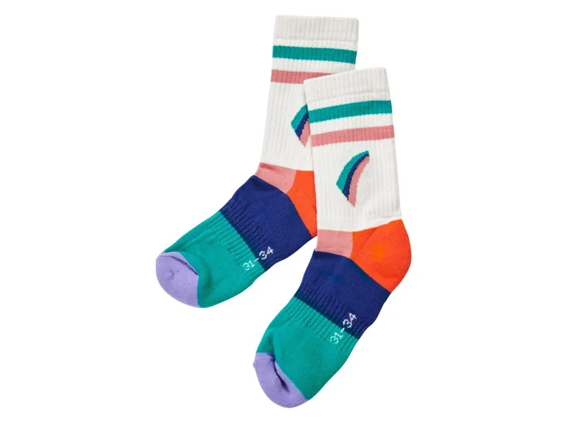 Fräulein Prusselise Kinder Tennissocken Regenbogen Gr.23-26, Weiß, mehrfarbig, – Produktbild 1 von 2