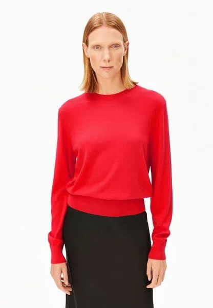 ARMEDANGELS ARMEDANGELS FINE KNIT Damen Pullover aus TENCEL Modal Mix, Mars red, – Produktbild 1 von 3