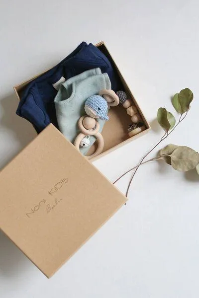 NoniKids Berlin NoniKids Berlin NoniKids Geschenkebox * marine & aqua * I GOTS & Bio – Produktbild 3 von 8