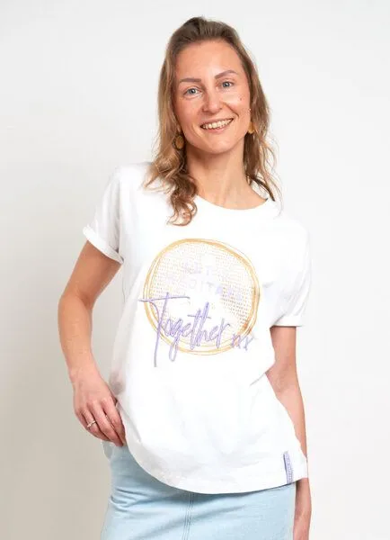 SPARKLES OF LIGHT SPARKLES OF LIGHT Boxy Shirt | LET'S MEDITATE, Weiss, – Produktbild 1 von 2