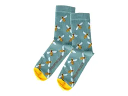 Fräulein Prusselise Kinder Socken Bienen blaugrün Gr.23-26 – Produktbild 1 von 1